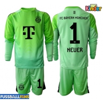 Bayern Munich Manuel Neuer #1 Torwart Heimtrikotsatz Kinder 2025-26 Langarm (+ Kurze Hosen)